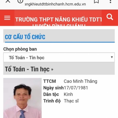 CAO MINH THẮNG