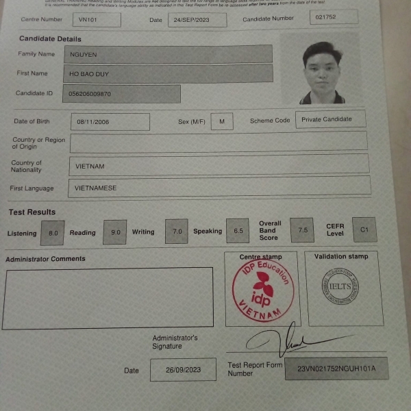 Nguyễn Hồ Bảo Duy