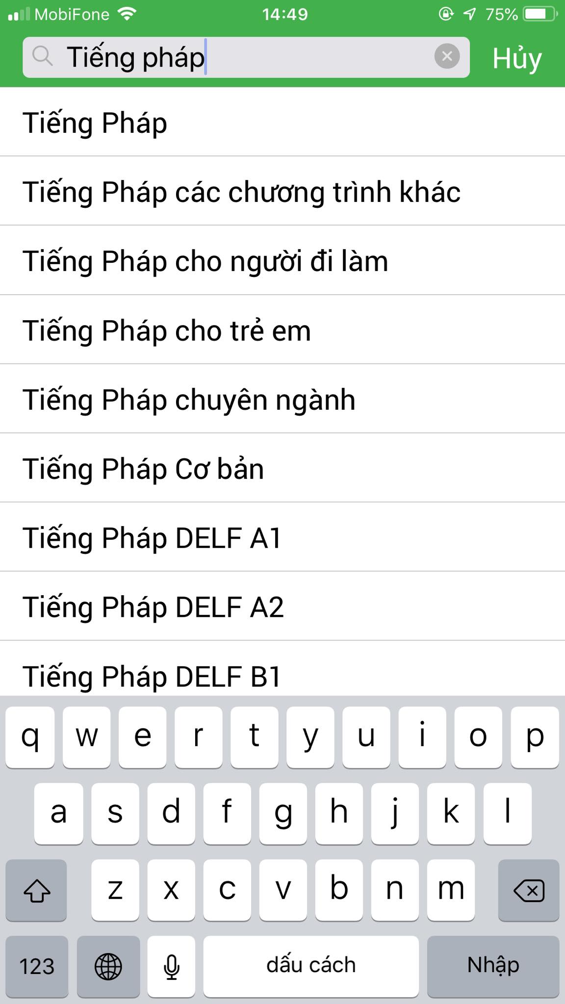 App Daykemtainha.vn tiếng Pháp